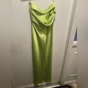Forever 21‎ Lime Green Strapless Maxi Dress